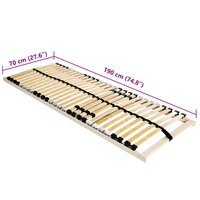 Lattenbodem Bruin 70 x 190 cm Massief beukenhout 6