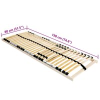 Lattenbodem Bruin 80 x 190 cm Massief beukenhout 6