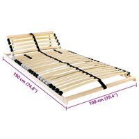 Lattenbodem Bruin 100 x 190 cm Massief beukenhout 6