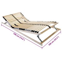 Lattenbodem Bruin 100 x 190 cm Massief beukenhout 7