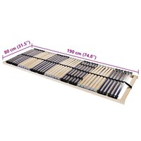 Lattenbodem Bruin 80 x 190 cm Massief beukenhout 7