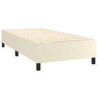 Boxspring bed kunstleer cr&egrave;mekleurig 80x200 cm 4