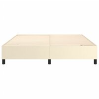 Boxspring bed kunstleer cr&egrave;mekleurig 180x200 cm 5