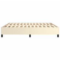 Boxspring bed kunstleer cr&egrave;mekleurig 180x200 cm 6