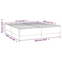 Boxspring bed kunstleer cr&egrave;mekleurig 180x200 cm 9