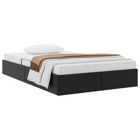 Opslag bed met matras met opslag Zwart 120 x 190 cm Kunstleer 2