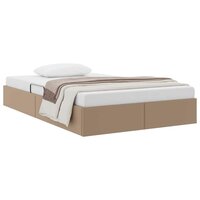 Opslag bed met matras Cappuccino 120 x 200 cm Kunstleer 2