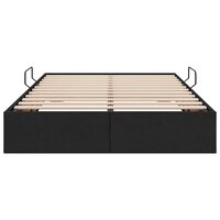 Opslag bed met matras met hoofdeinde Zwart 120 x 200 cm Stof 6