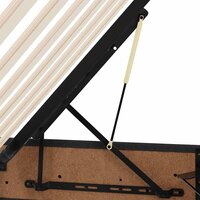 Opslag bed met matras met hoofdeinde Zwart 120 x 200 cm Stof 9