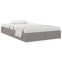 Opslag bed met matras met hoofdeinde Taupe 120 x 200 cm Stof 2