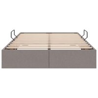 Opslag bed met matras met hoofdeinde Taupe 120 x 200 cm Stof 7