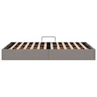 Opslag bed met matras met hoofdeinde Taupe 120 x 200 cm Stof 8