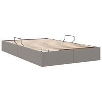 Opslag bed met matras met hoofdeinde Taupe 120 x 200 cm Stof 9