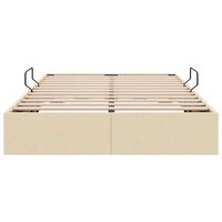 Opslag bed met matras met hoofdeinde Cr&egrave;me 120 x 200 cm Stof 7