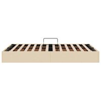 Opslag bed met matras met hoofdeinde Cr&egrave;me 120 x 200 cm Stof 8