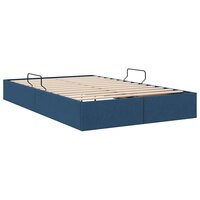 Opslag bed met matras met hoofdeinde Blauw 120 x 200 cm Stof 9
