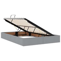 Opslag bed met matras met opslag Lichtgrijs 140 x 190 cm Stof 6