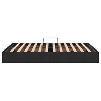 Opslag bed met matras met hoofdeinde Zwart 140 x 190 cm Stof 8