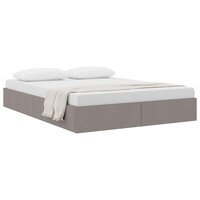 Opslag bed met matras met hoofdeinde Taupe 140 x 190 cm Stof 2