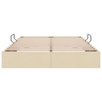 Opslag bed met matras met hoofdeinde Cr&egrave;me 140 x 190 cm Stof 7