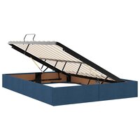 Opslag bed met matras met hoofdeinde Blauw 140 x 190 cm Stof 6
