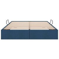 Opslag bed met matras met hoofdeinde Blauw 140 x 190 cm Stof 7