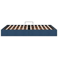 Opslag bed met matras met hoofdeinde Blauw 140 x 190 cm Stof 8
