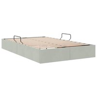 Opslag bed met matras Lichtgrijs 120 x 200 cm Fluweel 5