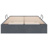 Opslag bed met matras Donkergrijs 120 x 200 cm Fluweel 7