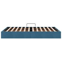 Opslag bed met matras Donkerblauw 120 x 200 cm Fluweel 8