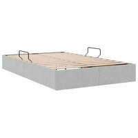 Opslag bed met matras Lichtgrijs 120 x 200 cm Fluweel 9