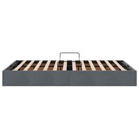 Opslag bed met matras Donkergrijs 120 x 200 cm Fluweel 8