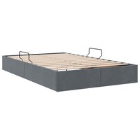 Opslag bed met matras Donkergrijs 120 x 200 cm Fluweel 9