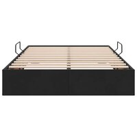 Opslag bed met matras met hoofdeinde Zwart 120 x 200 cm Fluweel 7