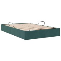 Opslag bed met matras Donkergroen 120 x 200 cm Fluweel 5