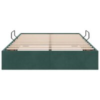 Opslag bed met matras Donkergroen 120 x 200 cm Fluweel 7