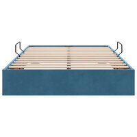 Opslag bed met matras Donkerblauw 120 x 200 cm Fluweel 7