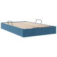 Opslag bed met matras Donkerblauw 120 x 200 cm Fluweel 9