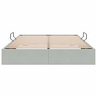 Opslag bed met matras Lichtgrijs 140 x 190 cm Fluweel 7