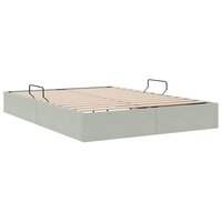 Opslag bed met matras Lichtgrijs 140 x 190 cm Fluweel 9