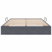 Opslag bed met matras Donkergrijs 140 x 190 cm Fluweel 7