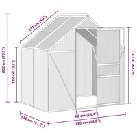 Tuinkas 2,47 m&sup3; aluminium antracietkleurig 9