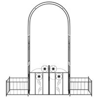 Tuin Boog Effen Zwart 203 x 50 x 218 cm 6