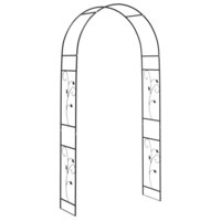 Tuin Boog Bloemen Zwart 7