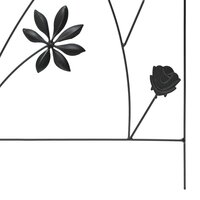 Tuinhek 3 stuks Zwart 112 x 40 cm Staal 8