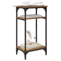 Bijzettafel met plank Oud Hout 40 x 30 x 75 cm Bewerkt hout 3