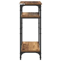 Bijzettafel met plank Oud Hout 40 x 30 x 75 cm Bewerkt hout 6
