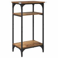 Bijzettafel met plank Oud Hout 40 x 30 x 75 cm Bewerkt hout 7