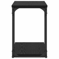 Bijzettafel met plank Zwart Eiken 50 x 35 x 52 cm Bewerkt hout 6