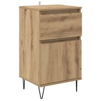 Dressoir artisanaal eikenkleurig 35 x 40 x 70 cm Bewerkt hout 2